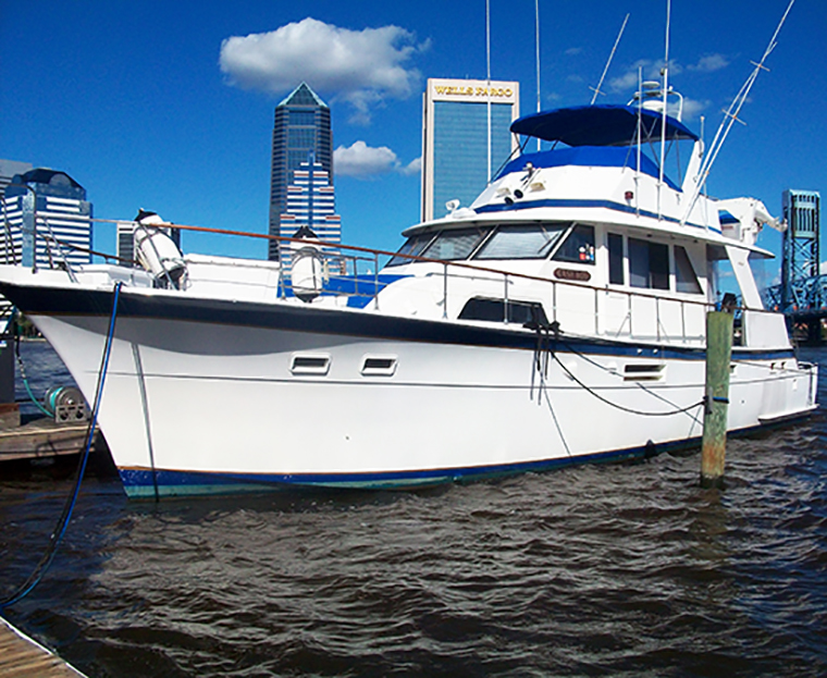 58' Hatteras. 